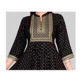 Meher Impex - Black Rayon Womens Flared Kurti ( Pack of 1 ) - None