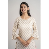 MAUKA - Cream Rayon Womens Straight Kurti ( Pack of 1 ) - None