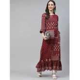 Divena - Maroon Viscose Womens A-Line Kurti ( Pack of 1 ) - None