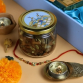 Rakhi Box: Unbreakable Bond | Raw Almonds, Cashews, Raisins, Pistachios & 12 Chocolates Bites  - 720g