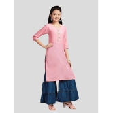 Aarika Peach Cotton Girls Kurta and Sharara Set ( Pack of 1 ) - None