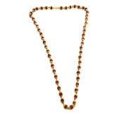 Golden Cap Rudraksha Mala (Pack of 1)