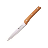 Bergner Natural Stainless Steel Utility Knife with Wooden Handle | Brown | 1 Pc