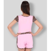 Smart Casual Animal Printed Cap Sleeves Top and Shorts - None