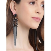 YOUBELLA Black Danglers Earrings ( Pack of 1 ) - Black