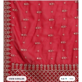 Women Red Ethnic Motifs Embroidered Kurta with Trousers & Dupatta-XXL