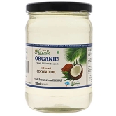 Farm Naturelle 100 % Pure Organic Virgin Cold Pressed Coconut Cooking Oil -500 ml x2 (Glass Bottles )