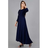 SIPET - Blue Rayon Womens Flared Kurti ( Pack of 1 ) - None