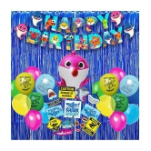 Party Propz Baby Shark Theme Birthday Decorations Combo - 37pcs Set - Shark Theme Birthday Decorations / Shark Balloons and Decorations / Baby Shark Birthday Decorations /Birthday supplies G