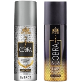 ST.JOHN Cobra Impact & Live Long Lasting Deodorant Spray for Men 150ml Each (300ml) - Pack of 2