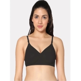 IN CARE LINGERIE - Black Cotton Non Padded Womens T-Shirt Bra ( Pack of 1 ) - None