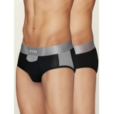 XYXX Pack of 2 Modal Mens Briefs ( Black ) - XXL