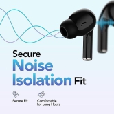 MadRabbit Soul Earbuds Alpha with Built-in Mic, 27H Total Playtime, Auto Connect, Noise Isolation Fit with Force Sensor Control, IPX5 Water & Sweat Resistant (Black)