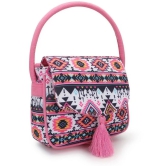 Anekaant - Pink Cotton Sling Bag - Pink