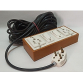 6A 2 Sockets (5 Pin Socket) & 2 Switch Extension Box with 6A Plug & 25m Wire