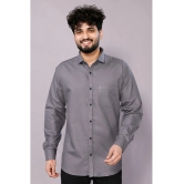 Anand Cotton Blend Regular Fit Solids Full Sleeves Mens Casual Shirt - Grey ( Pack of 1 ) - None