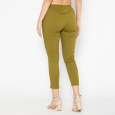 Women's Cotton Formal Trousers - Green FIR Green 4XL