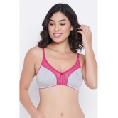 Clovia - Grey Melange Cotton Blend Womens Everyday Bra - None