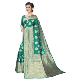 ofline selection Green Jacquard Saree - Single