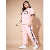 AUSTIVO Pink Printed Joggers Top Set - None