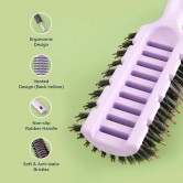 Urbane Home Hair Brush, Flexible Bristles, Paddle, Quick Drying, All Hair Types, Round Vented, C13-X-PURP, Purple.-Urbane Home Hair Brush | Flexible Bristles | Paddle | Quick Drying | All Hair Ty