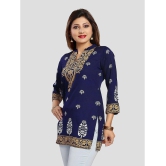 Meher Impex - Blue Crepe Women''s Tunic ( Pack of 1 ) - None