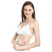 Madam White Cotton Convertable Bra - 36