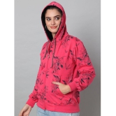 eWools.in Cotton Blend Women''s Hooded Sweatshirt ( Pink ) - None