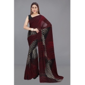 Anand Sarees - Red Georgette Saree With Blouse Piece ( Pack of 1 ) - Red