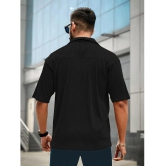 clafoutis Polyester Regular Fit Self Design Half Sleeves Mens Casual Shirt - Black ( Pack of 1 ) - None