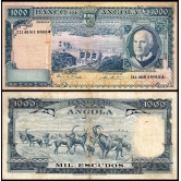 Angola 1000 Escudos Used '& Damaged Banknote