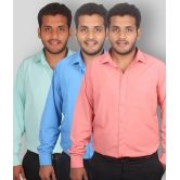 Maharaja - Multicolor Polyester Slim Fit Mens Formal Shirt (Pack of 3) - None