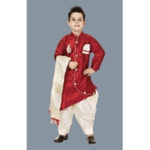 STYLOKIDS Maroon Silk Blend Boys Sherwani ( Pack of 1 ) - None