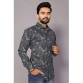 Anand Cotton Blend Regular Fit Printed Full Sleeves Mens Casual Shirt - Grey ( Pack of 1 ) - None