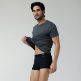 Traq Silver Cotton Trunks Black Knight XXL