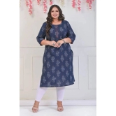 Swasti - Blue Cotton Womens Straight Kurti ( Pack of 1 ) - None