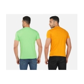 CHOZI Cotton Blend Regular Fit Printed Half Sleeves Mens T-Shirt - Multicolor ( Pack of 2 ) - None