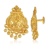 VIVASTRI Golden Stud Earrings ( Pack of 1 ) - Golden