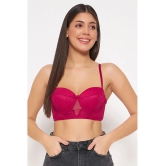 Clovia Pack of 1 Lace Womens Bralette Bra ( Red ) BR2000R04 - None