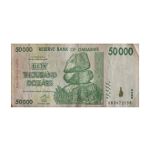 Rare Zimbabwe 50000 Fifty Thousand Dollars