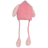 Zacharias Boy & Girl Winter Woolen Rabbit Moving Ear Cap (Free Size_Pack of 1) - None