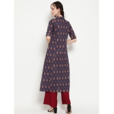 Antaran - Blue Cotton Womens Straight Kurti ( Pack of 1 ) - None