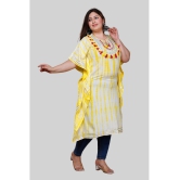 miravan - Yellow Cotton Women's Kaftan Kurti ( Pack of 1 ) - None