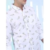 Ketch 100% Cotton Regular Fit Printed Full Sleeves Mens Casual Shirt - white ( Pack of 1 ) - None