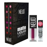 NEUD Matte Liquid Lipstick Combo Of Mauve-a-Licious and Espresso Twist With Two Lip Gloss Free