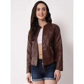 FUNDAY FASHION Women Other Full Sleeve Solid Leather Standard Length Jacket