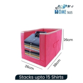 HOMETALES Non-Woven Shirt Stacker & Cloth Organizer, Pack of 9 (Pink)