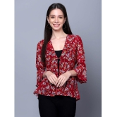 GALWIZ Georgette Women''s Shrugs - Maroon ( Single ) - None