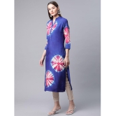 AMIRA'S INDIAN ETHNICWEAR - Blue Straight Silk Women's Stitched Salwar Suit ( Pack of 1 ) - None