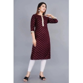 SIPET - Coffee Rayon Womens Straight Kurti ( Pack of 1 ) - None